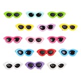 Kisangel 15 Stück Teiliges Stylischer in Sonnenbrillenform für Haustiere Dekorative und Langlebige Haarspangen für Hunde und Katzen Modisches Zubehör für Kleine Welpen und Haustierstyling