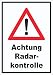 Produktbild Achtung Radarkontrolle Aufkleber A4 (210x297mm)
