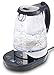 Rosenstein & Söhne Wasserkocher Temperatur: Digitaler Glas-Wasserkocher, Temperaturwahl, Display, 2.200 W, 1,7 l (Wasserkocher mit Temperatur Wahl)