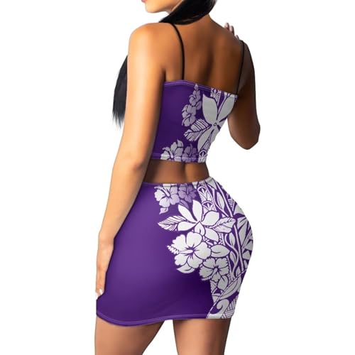 Image of 2025 Sexy Spaghetti Strap Crop Tops and Bodycon Skirt Casual 2 Piece Set S-4XL