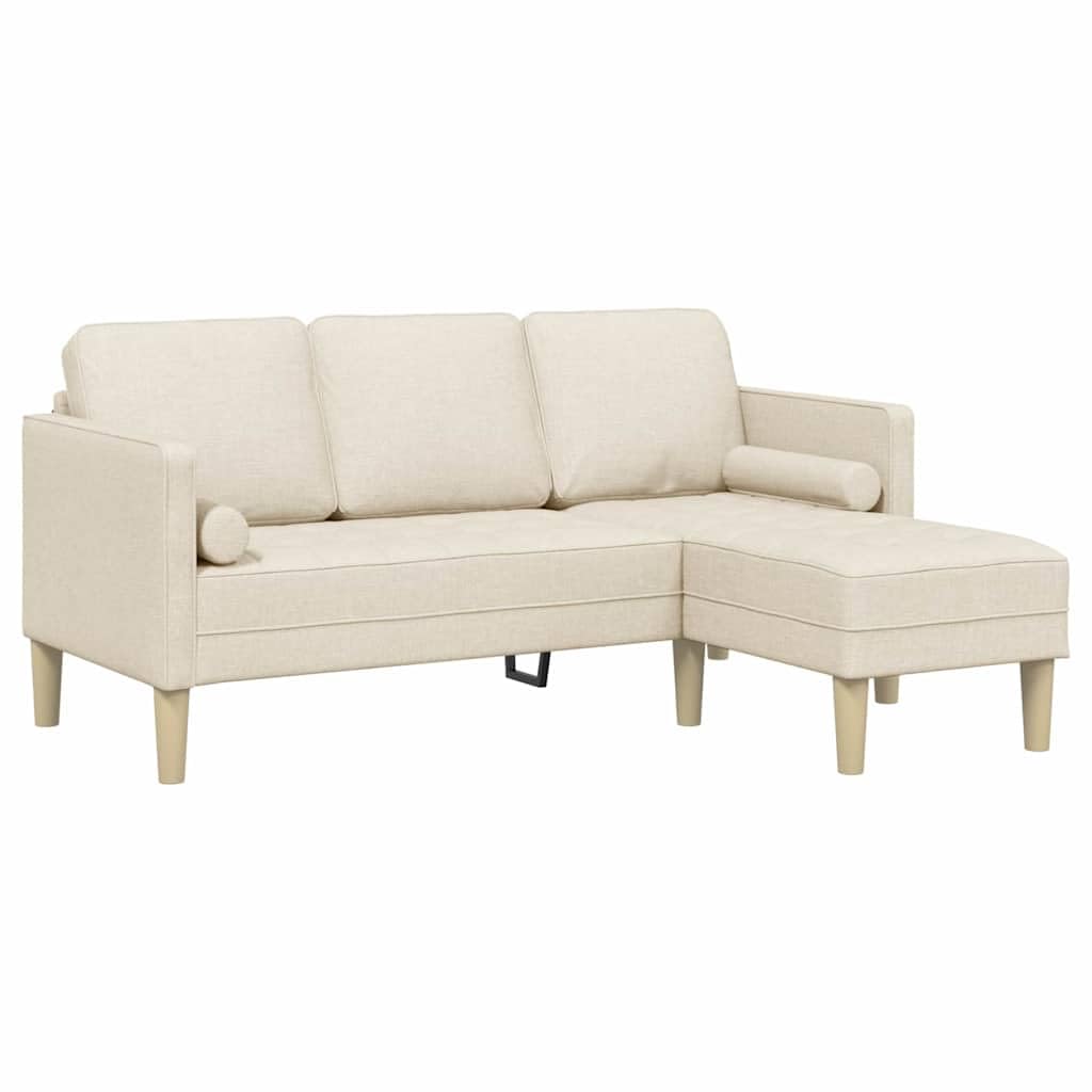 vidaXL Ensemble de Canapés avec Coussin Lin Polyester, Canapé Modulable Chic, Assises Confortables, Design Rectangulaire Moderne, Mobilier Salon Polyvalent