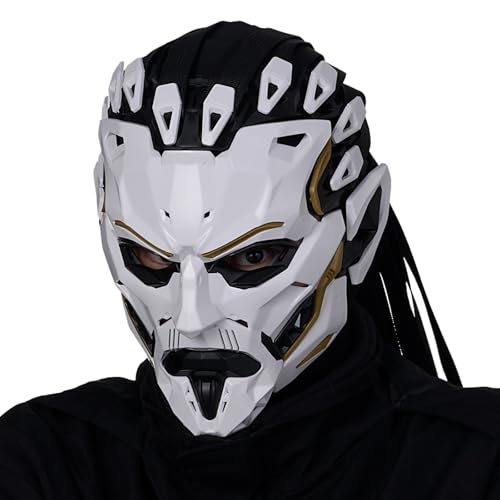 OIVZFZ Punk Full Face Mask Futuristic Mechanical Sci-Fi Mask Cosplay Halloween Costume Prop