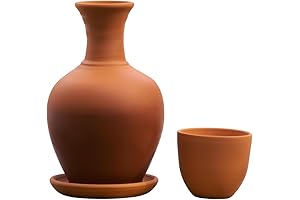 Matka Pot Indian Earthen Water Carafe Set