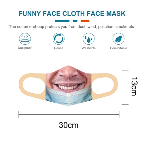 Suprimentos para festa de Halloween masculino/feminino adulto interessante padrão 3D lavável reutili