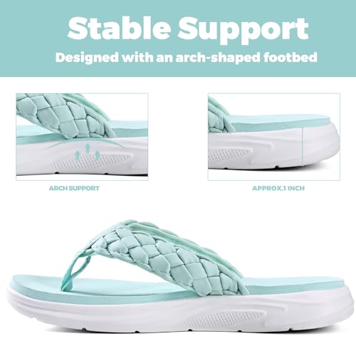Image of WateLves Girls Flip Flops Non-Slip Casual Thong Sandals Summer Sandal Shoes for Beach Swim Pool (Little Kid /Big Kid)