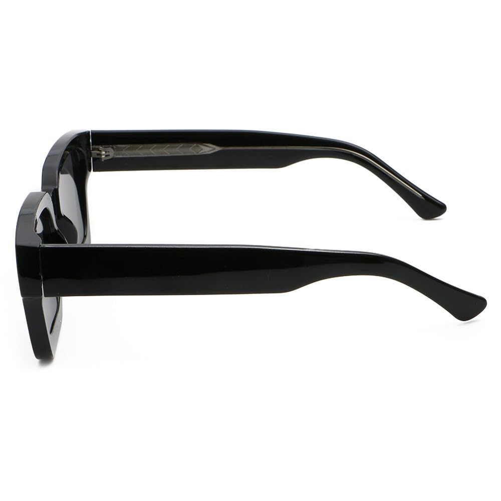 Gafas de sol cuadradas de acetato retro para mujer, estilo veraniego, con protección UV400, grandes, unisex, color negro y marrón