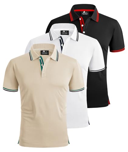 Polo sport homme respirant SwissWell manches courtes pour le golf et tshirt été lot de 3