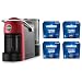 Lavazza A Modo Mio Jolie Evo, Macchina per Caffè Realizzata con 36% di Plastica Riciclata, Macchina Espresso con 64 Capsule Lavazza A Modo Mio Crema e Gusto Classico Incluse, Rossa