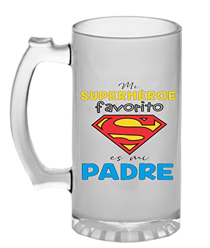 Los Eventos de la Tata. Jarra de Cerveza Regalo para Padre (Super Papá)