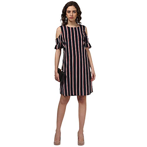 Image of Harpa Round Neck Striped Dress