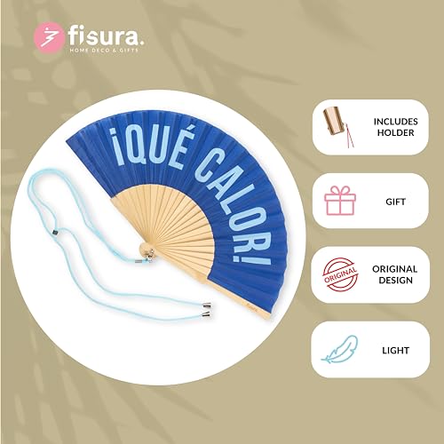 Fisura – Ventilador dobrável original com mensagem ou padrão. Ventilador dobrável portátil para mulh