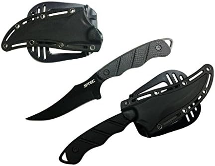 9" Full Tang Tactical Knife with ABS Plastic Sheath (Black Filet)