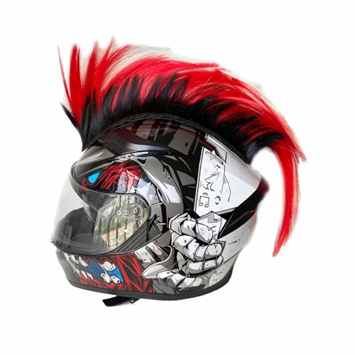 Casque de moto punk Mohawk Golden Apple solution pour se demarquer en ski - 2