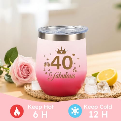 Giftota 40th Birthday Gifts for Women, Happy 40 Year Old Birthday Pamper Gifts Fabulous Self Care Gift Relaxation Bath Sets Birthday Hampers Basket for Her, Women, Friends, Mum, Wife, Female, Sister - Image 2