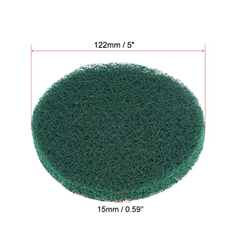 Image of uxcell 5 Inch 240 Grit Drill Power Brush Tile Scrubber Scouring Pads Cleaning Tool 5pcs (Pack of 4)