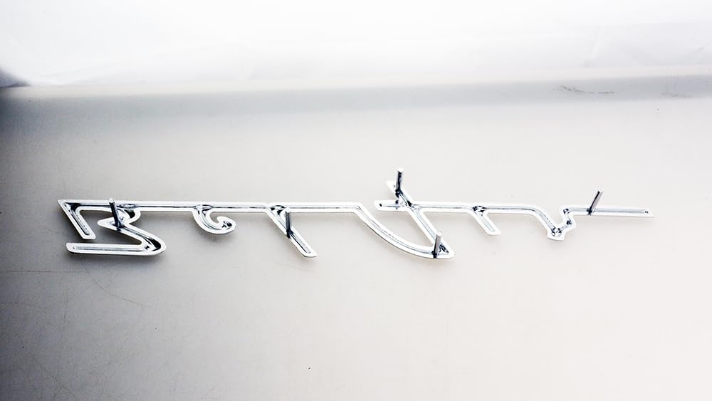 2pcs Tri Five Belair Emblems Rear Quarter Panel Script 3D Badges Nameplate Trim Replacement for 1955-1956 Tri Five (Chrome)