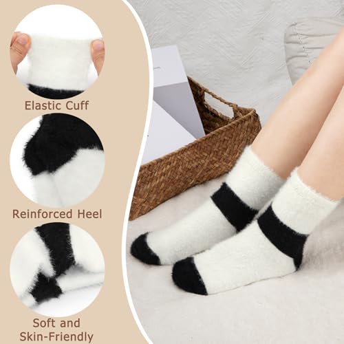 Kotashion Kuschelsocken Damen Flauschsocken Wintersocken Bettsocken Thermosocken Dicke Gemütliche Warme Socken Haussocken Weihnachtssocken Für Mädchen Größe 37-42
