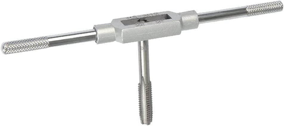 SUNSHINETEK 8 Pieces Adjustable Reamer Tap Wrench Set Adjustable T-Handle Ratchet Tap Holder M3/M4/ M5/M6/M8/M10/M12 Threading Tool Set Reamer Thread Tap Metric Set - Image 5