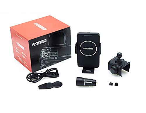 ProHolder Clip in Custom fit Car Phone Holder for Toyota RAV4 2019-2022, Mount 360 Degree Adjustable,Car Phone Cradle Fit for iPhone Samsung 4-7 Inches, with Wireless Charger, Black