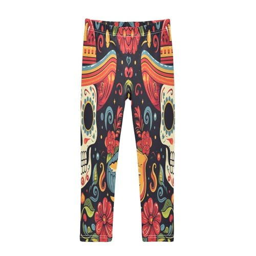 Bolaz Toddler Girls Leggings Printed Yoga Pants Leggings Flower Cowboy Hat Skull for Kids