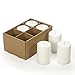 Hosley 2x3 High Pillar Candles, Set of 6. White, Unscented. Bulk Buy. Ideal for Wedding, Emergency Lanterns, Spa, Aromatherapy, Party, Reiki, Candle Gardens O4