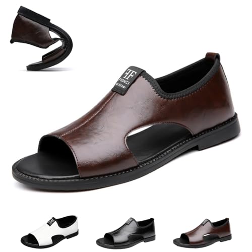 Sandalias de cuero para hombre con acabados de alta calidad y diseño clásico de verano