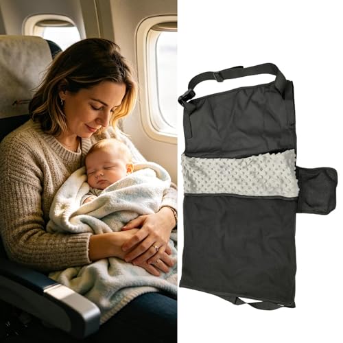 Cama de avión plegable y hamaca suave con manta térmica integrada 4
