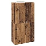 Assemblage requis: Oui Tomostar Armoire de Bureau, Meuble de Rangement Bureau Armoire de Classement avec étagère Bois Ancien 60 x 32 x 115 cm