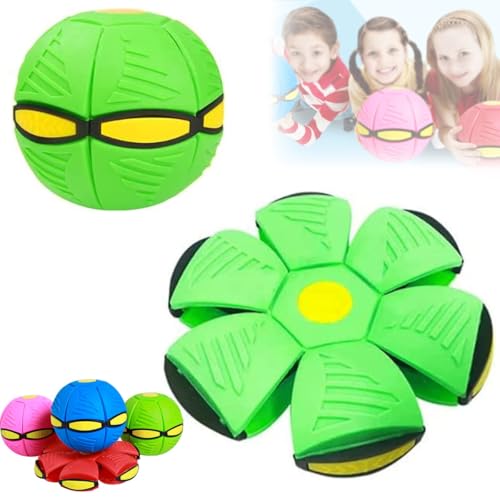 CBVRUKJ ufoマジックボール マジックボール 変形可能なUFOマジックボール光る排気ボール 軽くて持ち運びやすい 軽量の落下防止フリスビーおもちゃのボール ペットのおもちゃの空飛ぶ円盤ボール インタラクティブな犬、猫、子供のサッカー、屋外ゲーム、キ