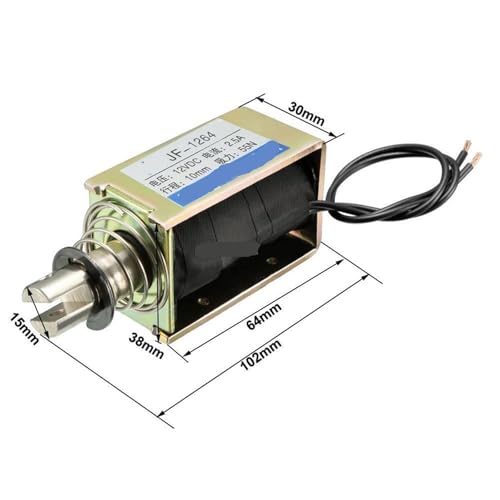 Électroaimant à solénoïde JF-1264B DC 6V 55N pour automatisme à mouvement linéaire - 3