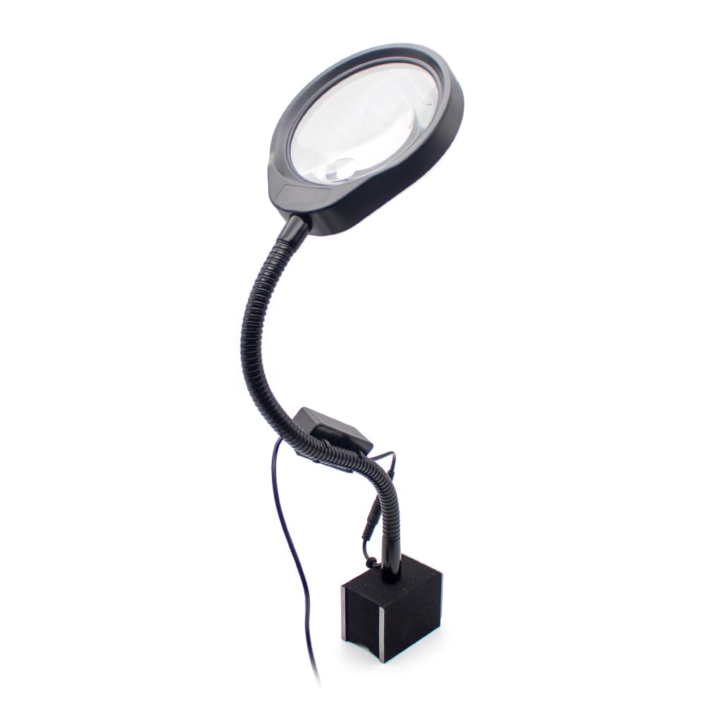 Toplionace Lupa Industrial X05 con Luces LED para Reparación Electrónica - Lámpara de Inspección de Circuitos con Lente de Cristal de Alta Definición
