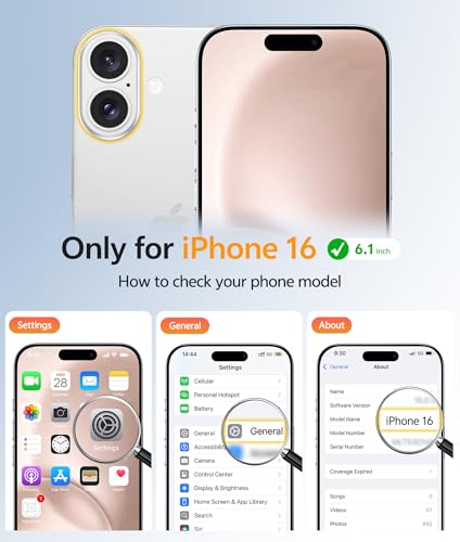 Image of FNTCASE for iPhone 16 Case: [Compatible with Magsafe] Translucent Matte Cases with [Full Camera Protection] [Screen Protector] Military Grade Shockproof Protective Phone Cover - Desert Gold