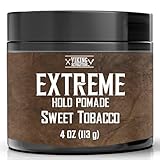 Viking Revolution Sweet Tobacco Hair Pomade for Men - Extreme Hold Hair Gel for Men Water Based - Mens Pomade Extra Firm Mens Hair Pomade Strong Hold - High Shine Mens Hair Cream (4oz)