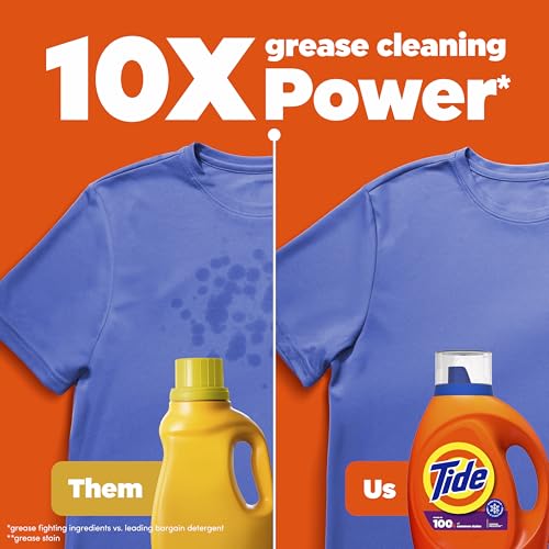 Image of Tide Laundry Detergent Liquid, Spring Meadow Scent, 64 Loads, 84 fl oz, Works on 100% of Common Stains