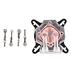GPU Water Cooling Block with Mount Screws, G1/4 Female Port | Copper Cooling Base | Transparent Acrylic Cover | 40 X 40mm Universal Liquid Cooler Waterblock