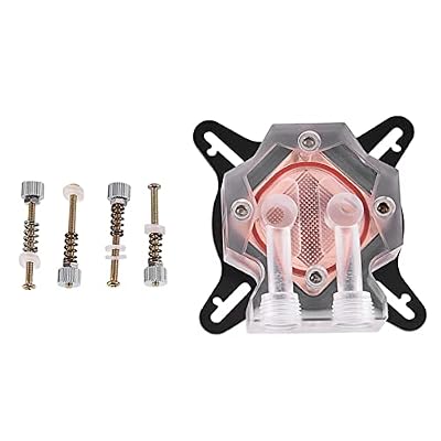 GPU Water Cooling Block with Mount Screws, G1/4 Female Port | Copper Cooling Base | Transparent Acrylic Cover | 40 X 40mm Universal Liquid Cooler Waterblock