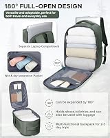 Handgepäck Rucksack 40x20x25 für Ryanair Klein Reiserucksack Wasserdichter 40x30x20 Unter Dem Sitz Rucksack Flugzeuge Reisetasche Weekendertasche Wanderrucksack Lässiger Tagesrucksack,C2-Armeegrün – Ansicht 4