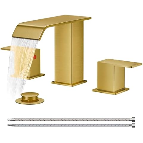 FORIOUS Brushed Gold Bathroom Faucet Cover