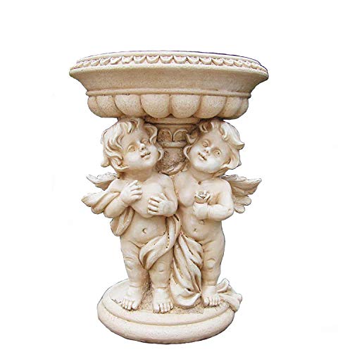 Preisvergleich Produktbild Gartenfigur 34 cm Hoch Engel 16030A Gartendeko Pflanztopf Blumentopf Blumenschale