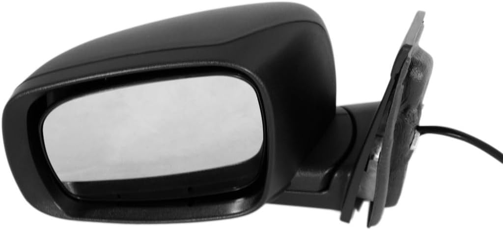 For Chrysler Town and Country 2008-2016 Door Mirror Driver and Passenger Side | Pair | Power Glass Heated Manual Folding | Textured Black | Non-Towing | For CH1320291, CH1321291 | 5113331AE