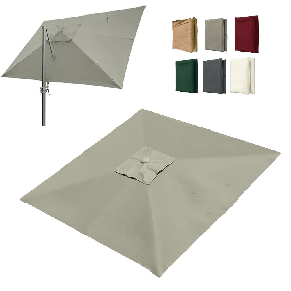 Telo di Ricambio per Ombrellone a Sbalzo Rettangolare 3x4m Anti-UV 8 Stecche Sand