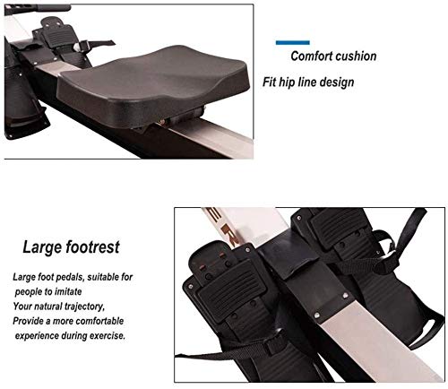 Image of Fitness Rower Machine Home Gym Foldable Magnetic Resistance Rower Exercise Fat Reduction
