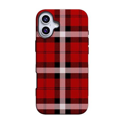 Casely iPhone 16 Case | As if! | Red Plaid | Bold Protective Design | MagSafe Compatible Design