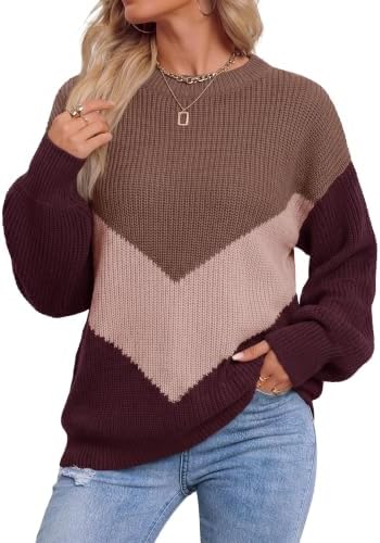 Novastellara Damen Pullover Herbst Winter Strickpullover Damen Oversize | Pullover Damen Winter Elegant Kuschel Rundhals Oversize Strickpullover Winterpullover Damen Warm Damenpull