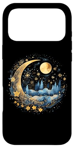 Galaxy Night Sky Moon Lunar Stars Love X}zP[X iPhone 17 Pro Max p