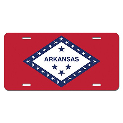 GRAPHICS & MORE Arkansas State Flag Novelty Metal Vanity License Tag Plate