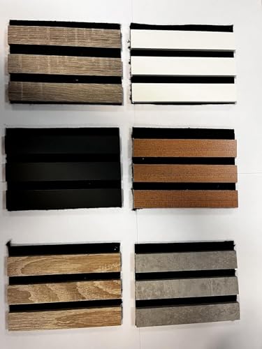 Paneles de pared de MDF, paneles acústicos, decoración de interiores, paneles de madera/revestimiento 3D (caja de muestra)