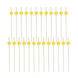 Hemoton 2pack Heart-shaped Wooden Fruit Picks Creative Cocktail Picks for Appetizers Colorful Party Supplies for Fruits Sandwiches Burgers and Entertaining