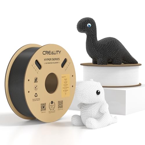 Creality Hyper PLA Filament Black&White 2KG, Up to 600mm/s High Speed 3D Printer Filament PLA, No-Tangling Stronger Toughness Fit Most 3D Printers