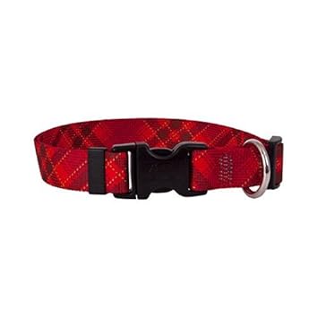 Yellow Dog Design Red Kilt Dog Collar, Medium-1